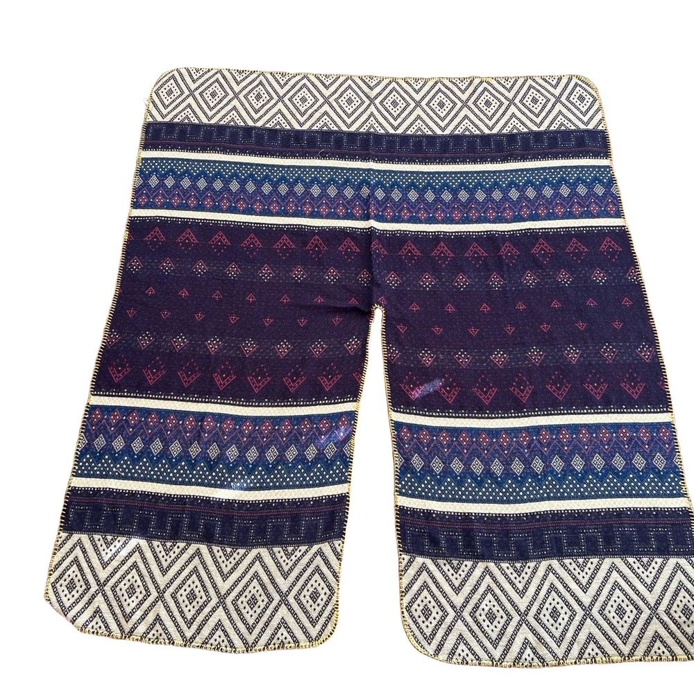Olive Street Shawl One Size Multicolor Folk Aztec Print Open Front Bohemian - Picture 6 of 12